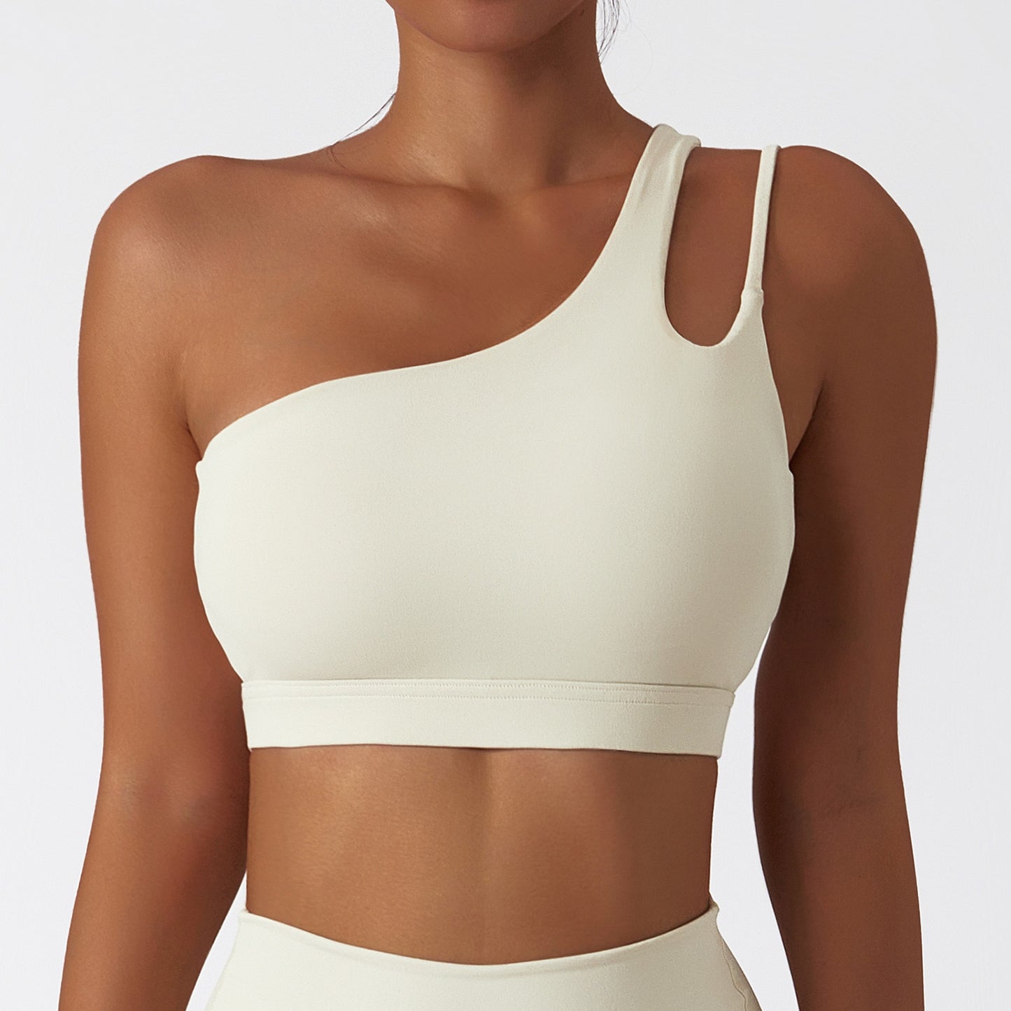 One Shoulder Yoga Bra
