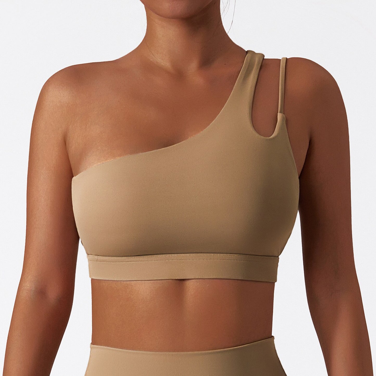 One Shoulder Yoga Bra