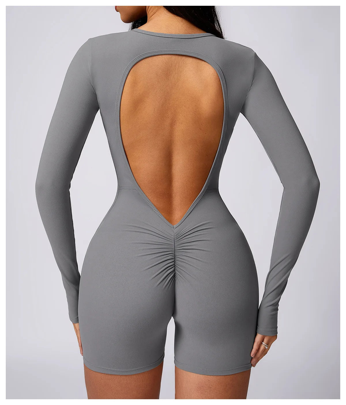 V-Cut Backless Jumpsuit