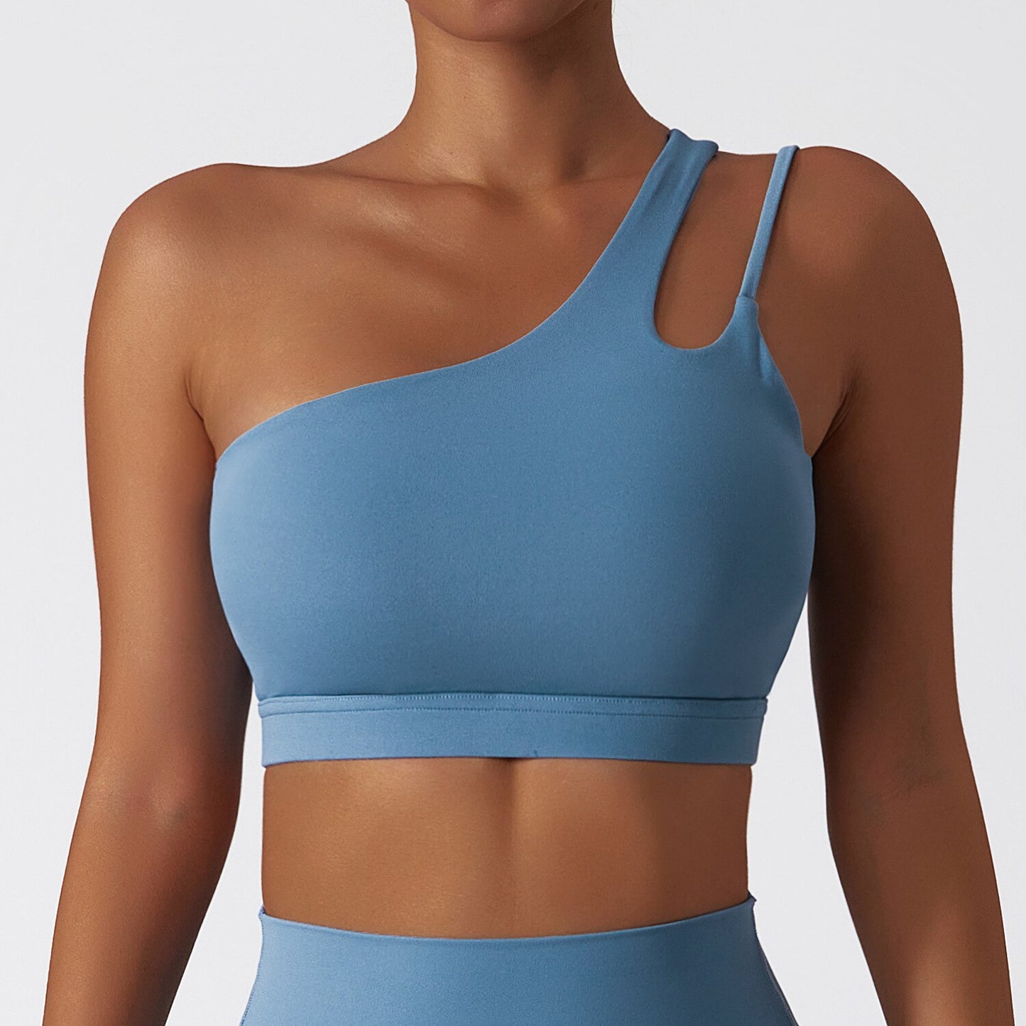 One Shoulder Yoga Bra