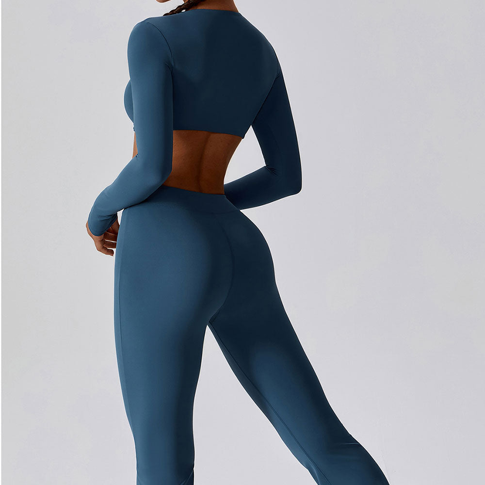 2PC Long Sleeve Crop Tracksuit