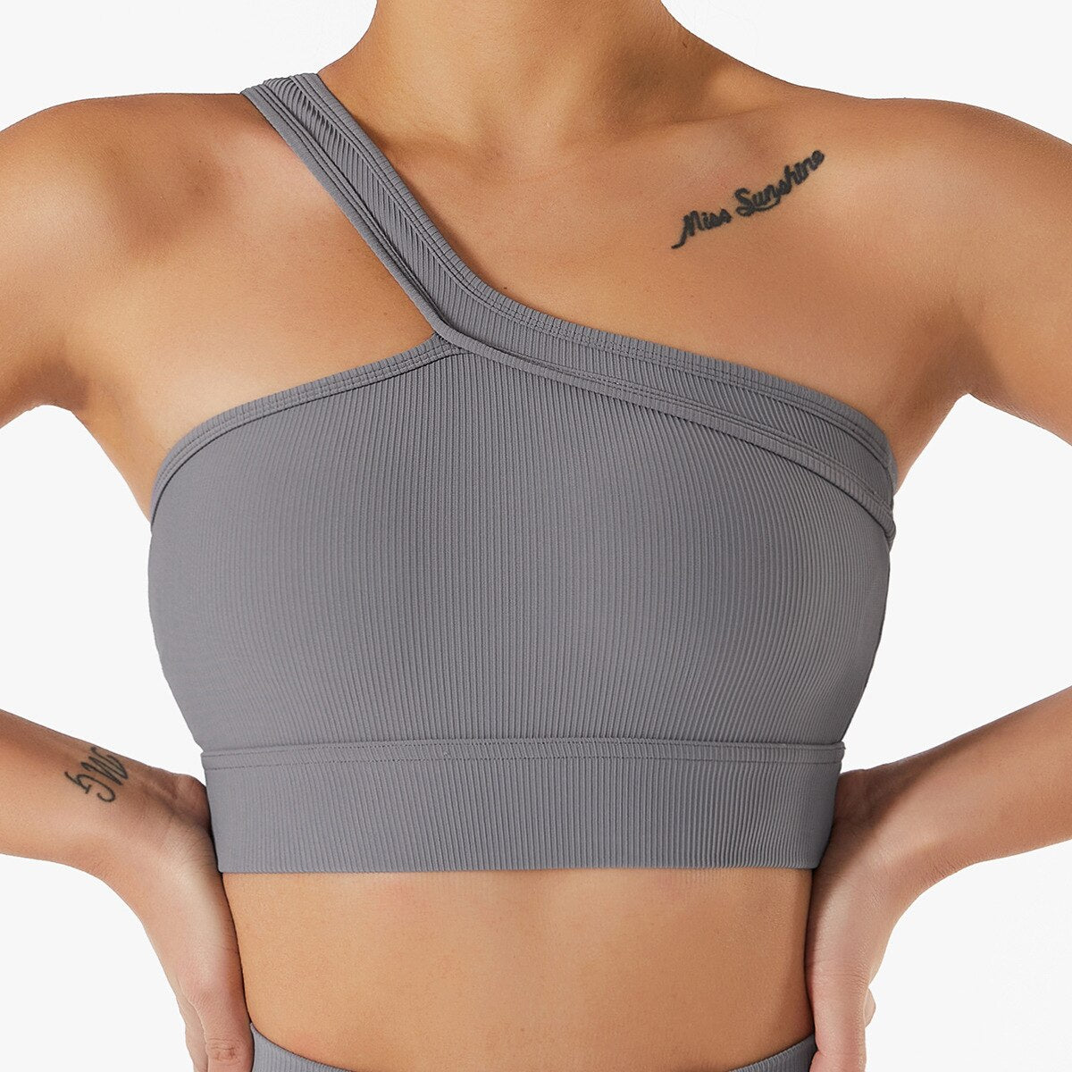 Single Shoulder Sports Bra