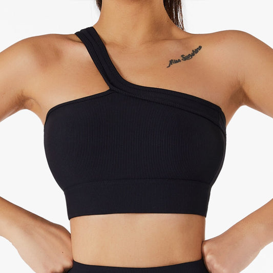 Single Shoulder Sports Bra