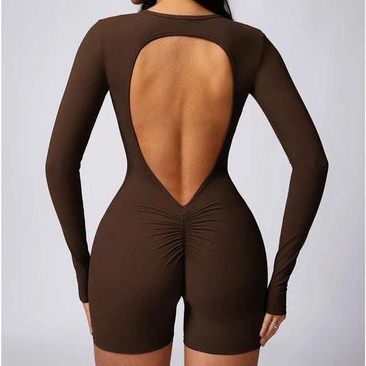 V-Cut Backless Jumpsuit