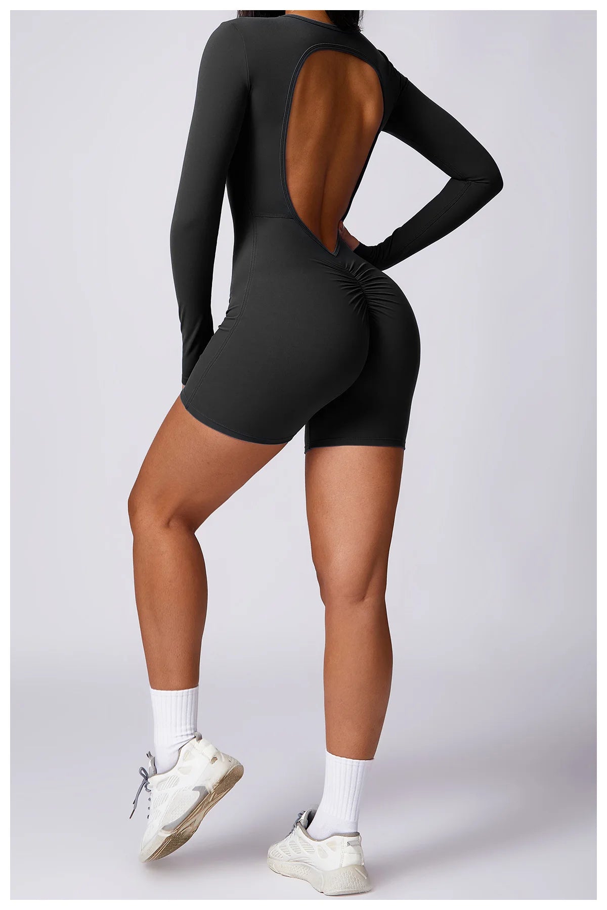 V-Cut Backless Jumpsuit
