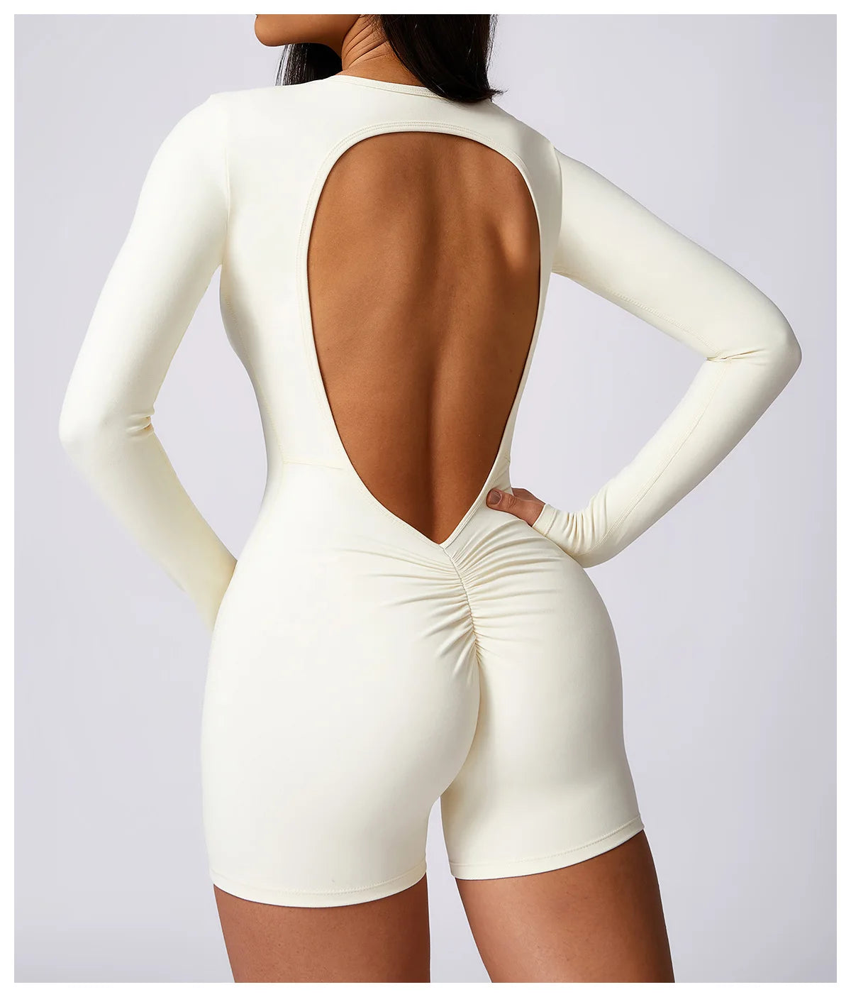 V-Cut Backless Jumpsuit