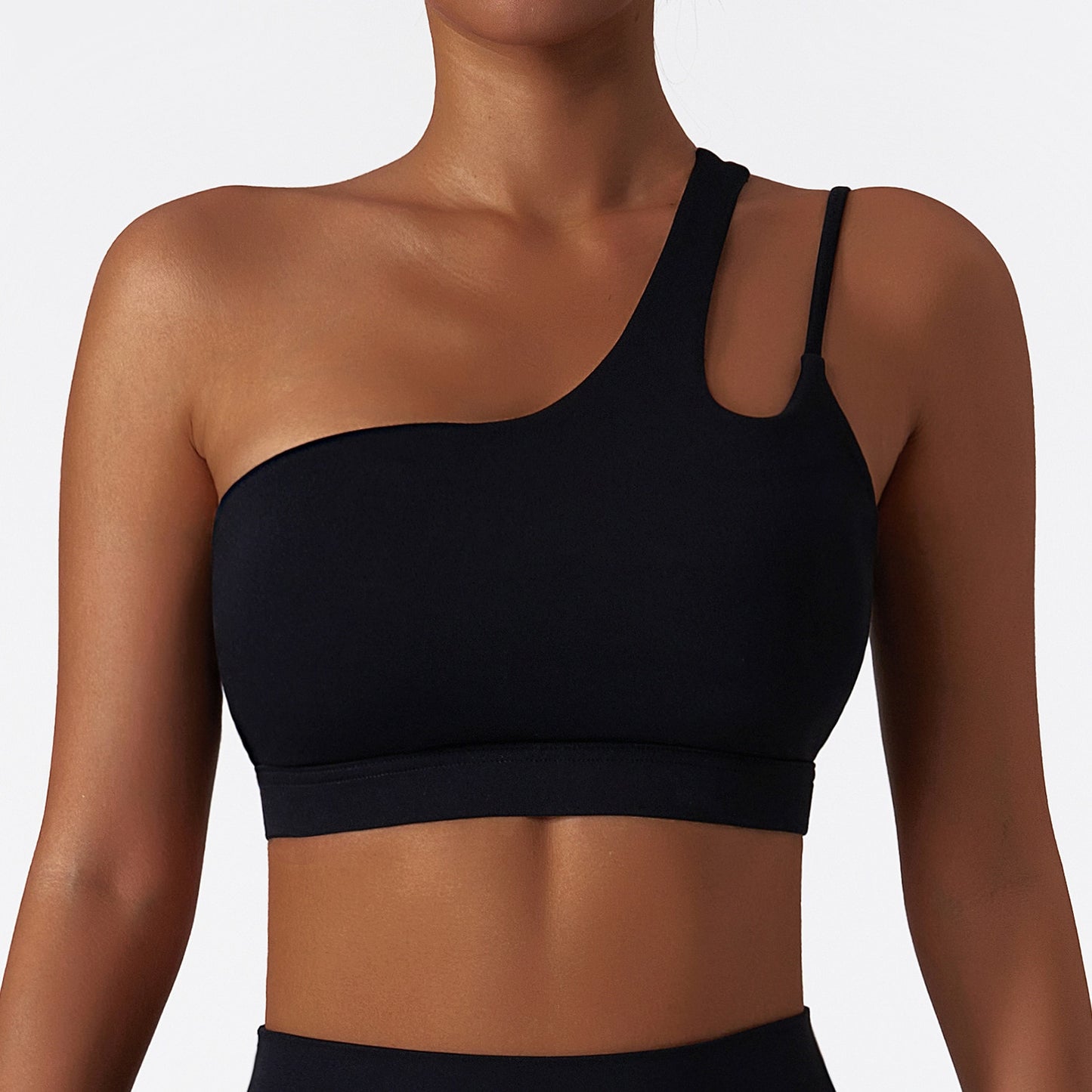 One Shoulder Yoga Bra