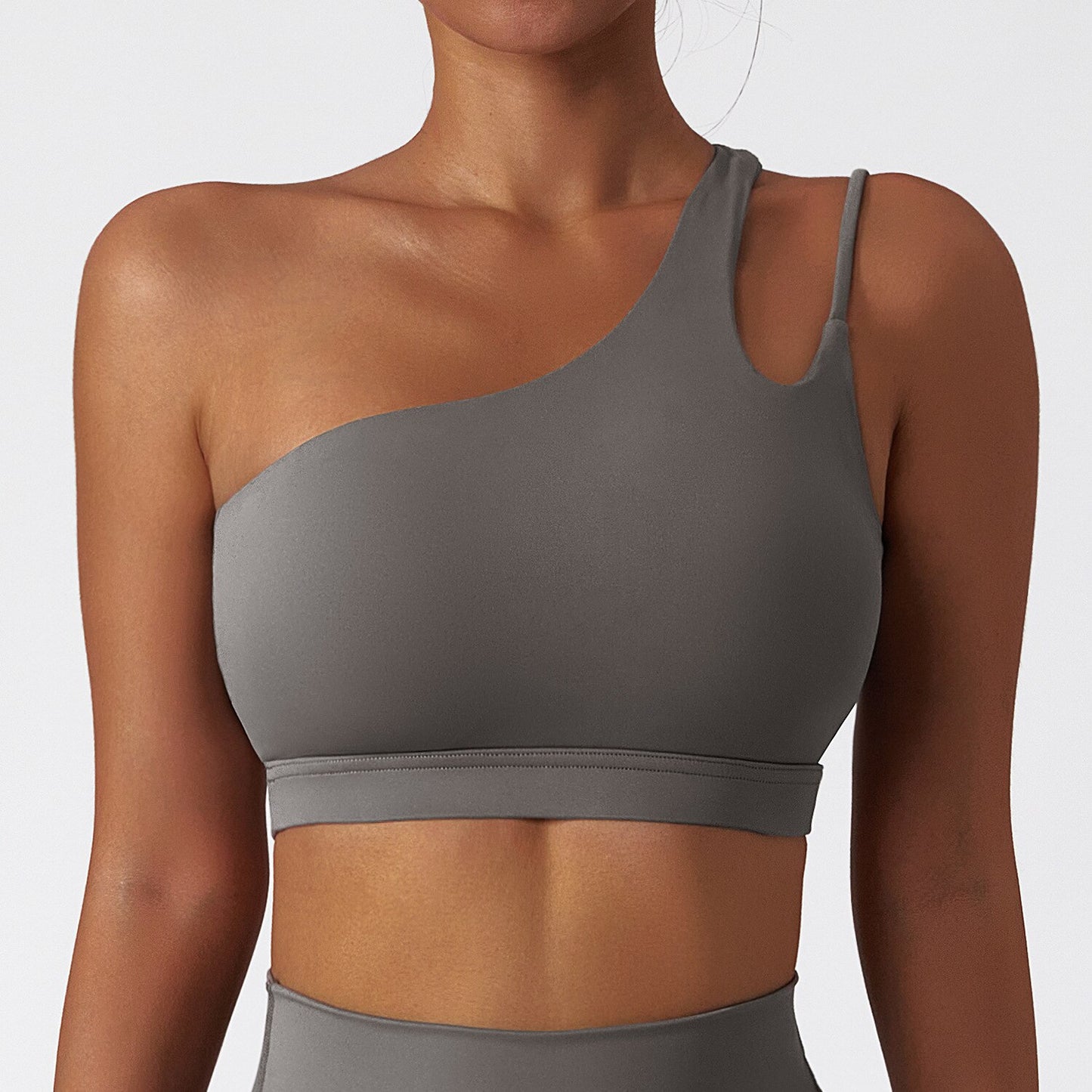 One Shoulder Yoga Bra