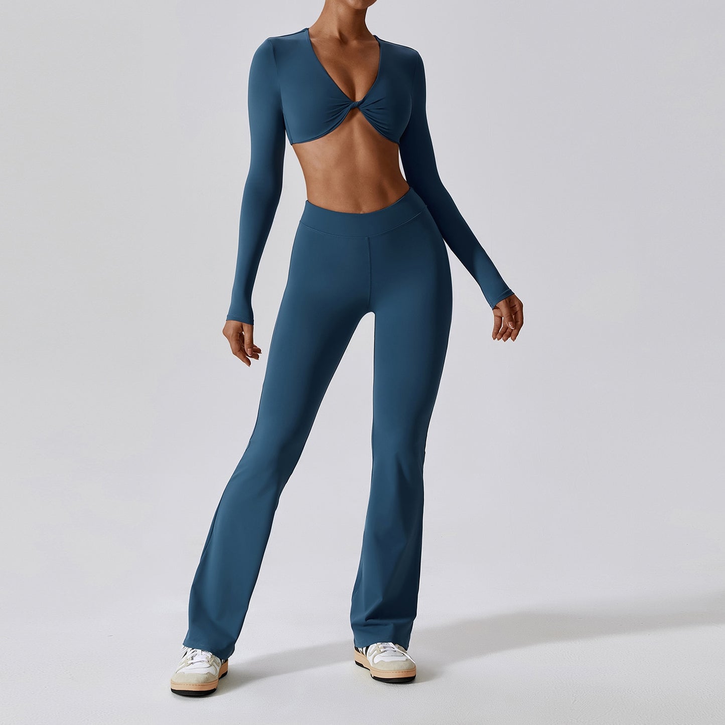 2PC Long Sleeve Crop Tracksuit