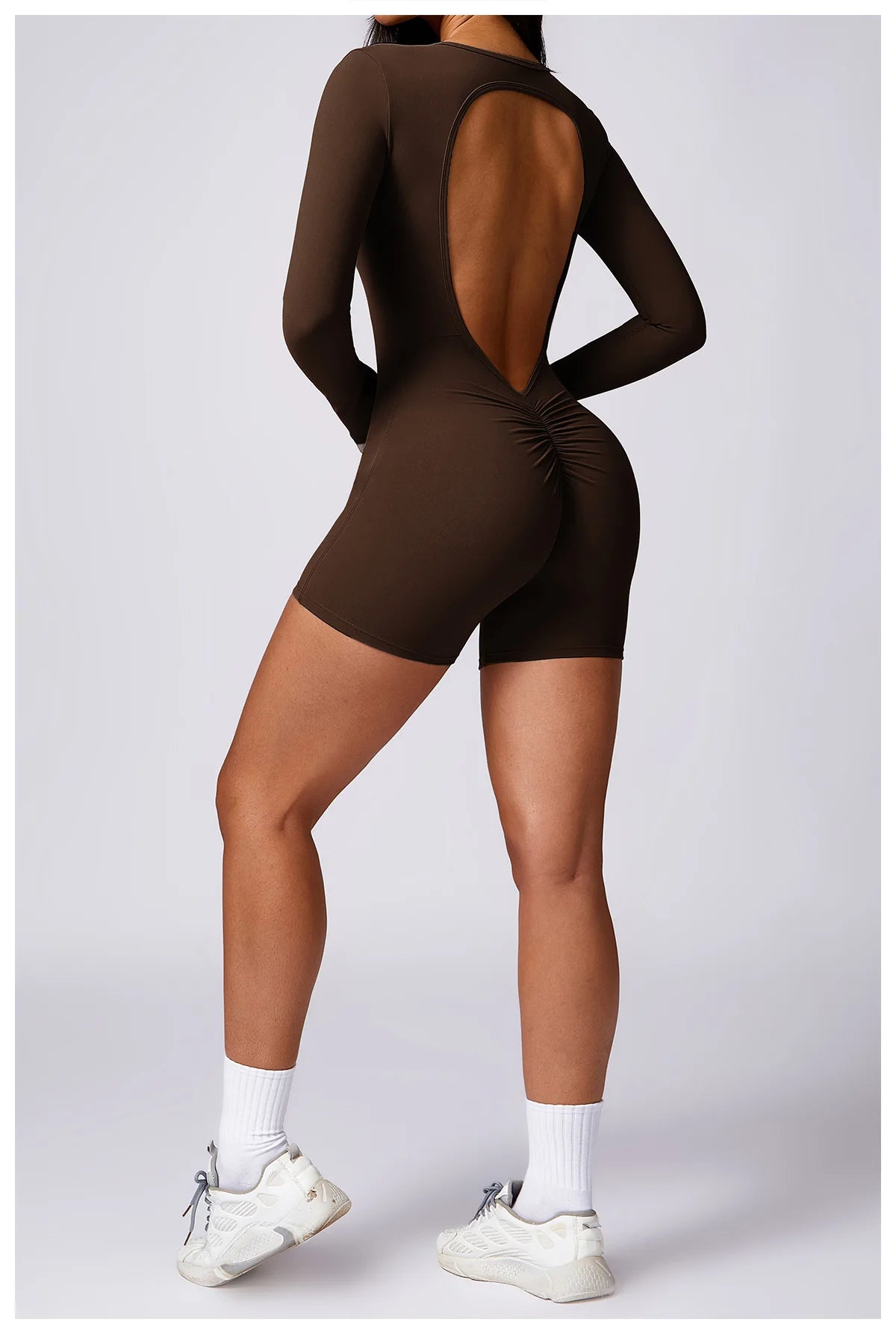 V-Cut Backless Jumpsuit