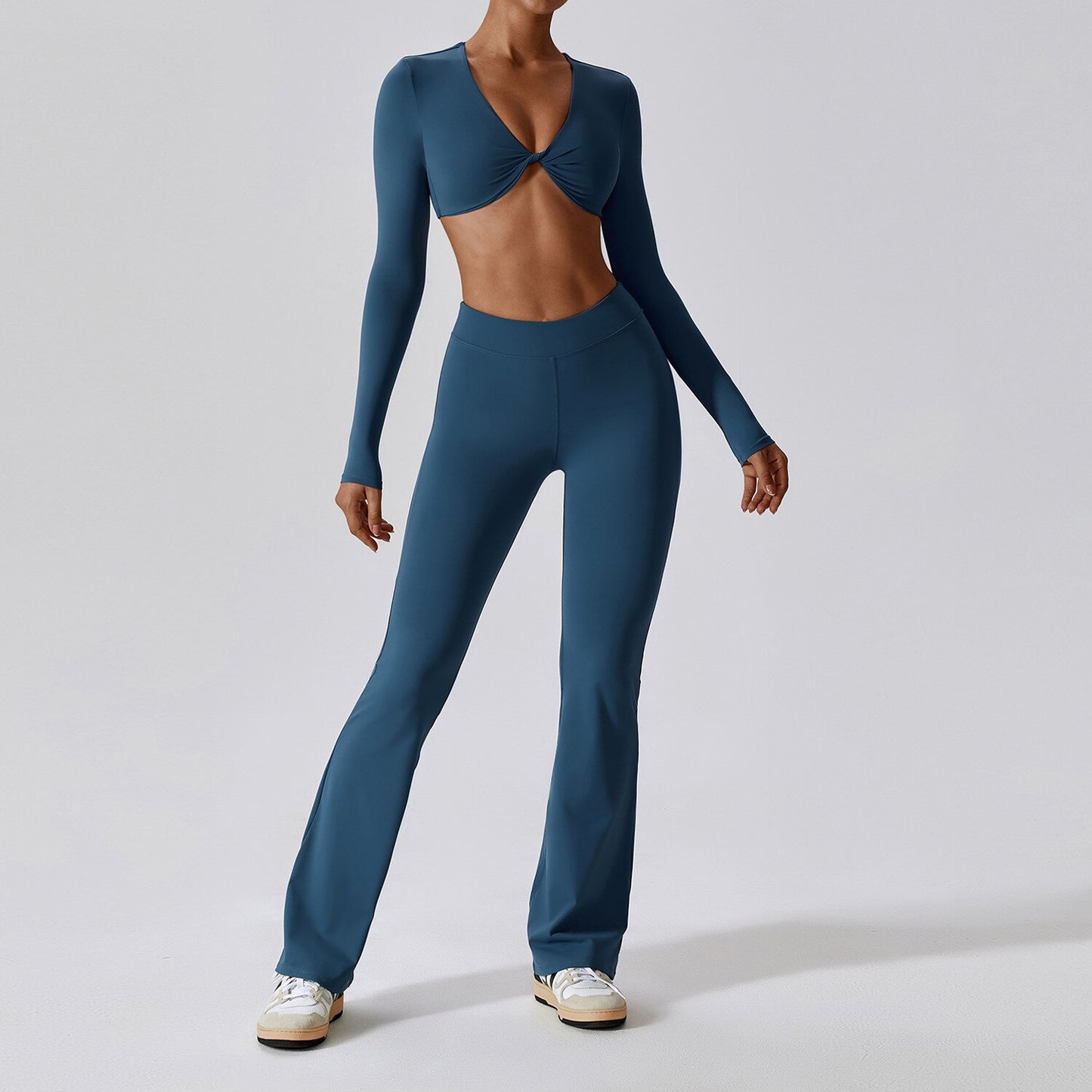 2PC Long Sleeve Crop Tracksuit