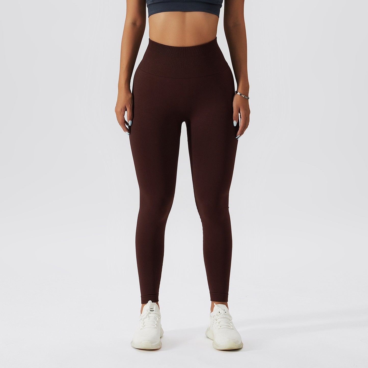 High Waist Ribbed Seamless Yoga Leggings