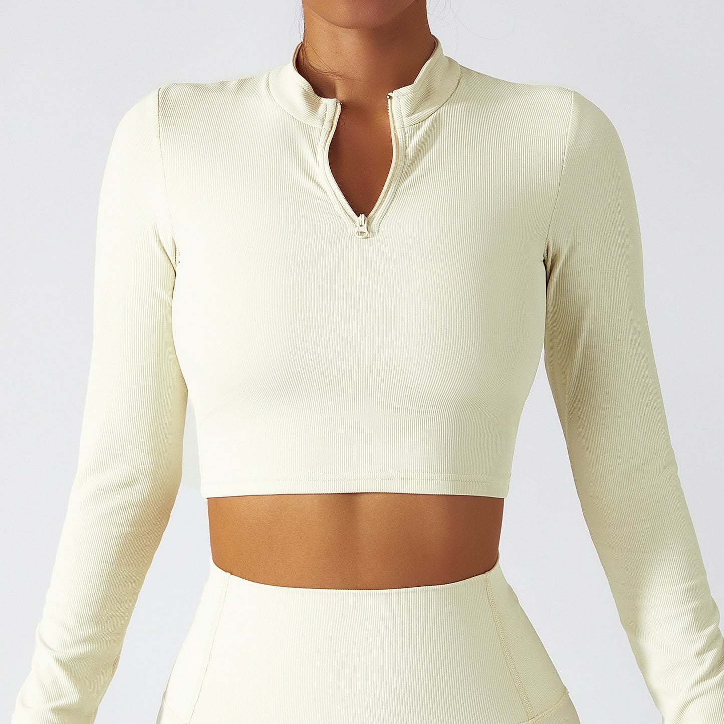 Half Zipper Long Sleeve Yoga Shirt
