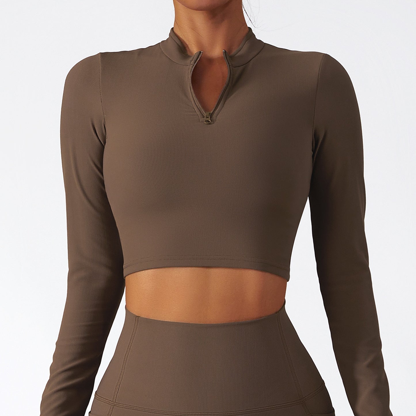 Half Zipper Long Sleeve Yoga Shirt