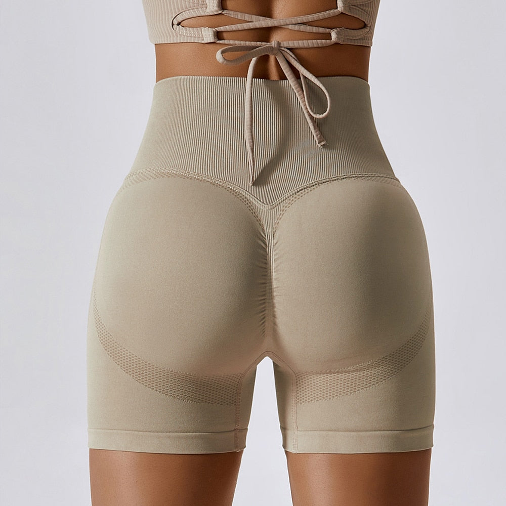 High Waist Seamless Yoga Shorts