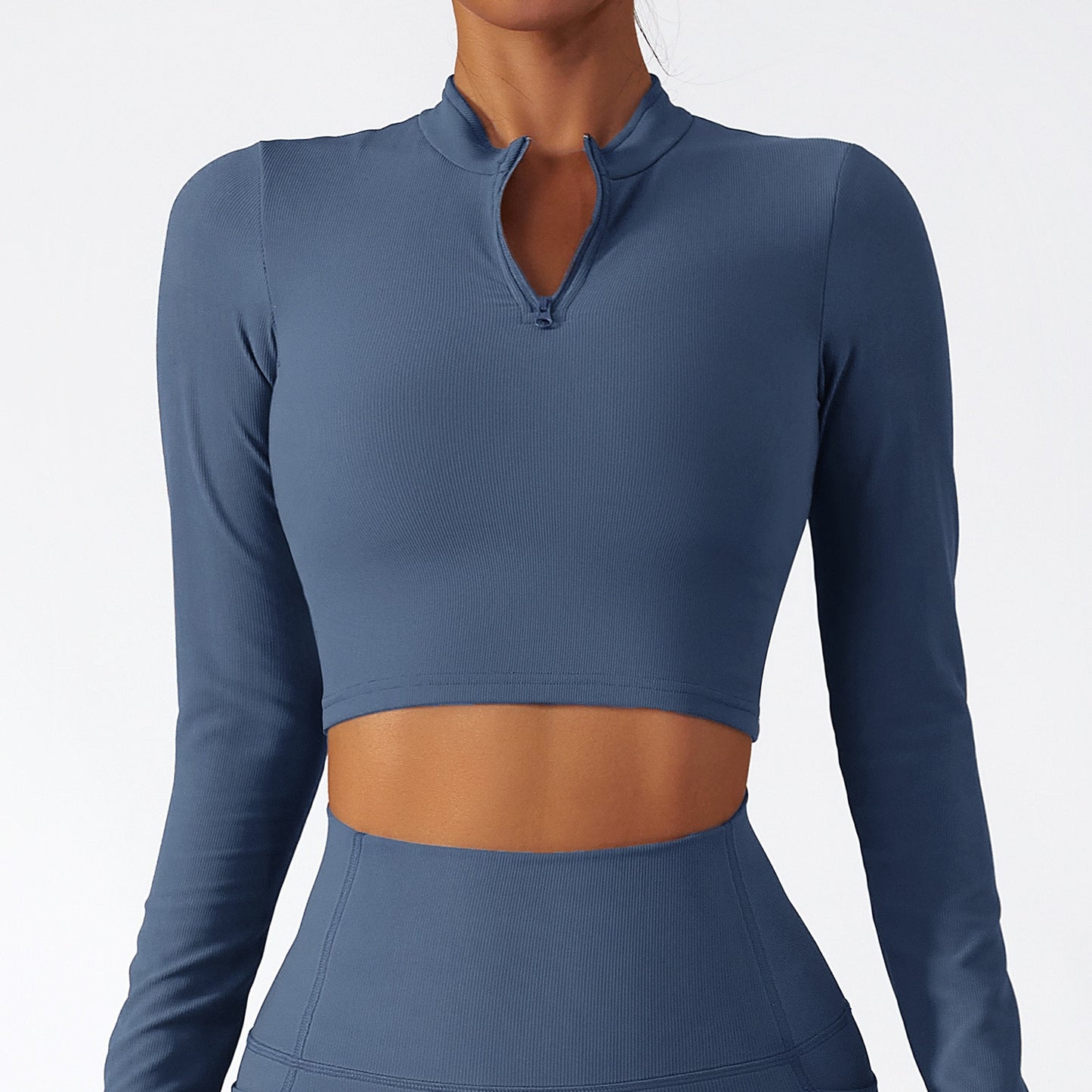 Half Zipper Long Sleeve Yoga Shirt